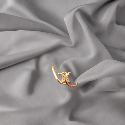 Pure Silver 92.5 Gold coated Girls Fancy Ring