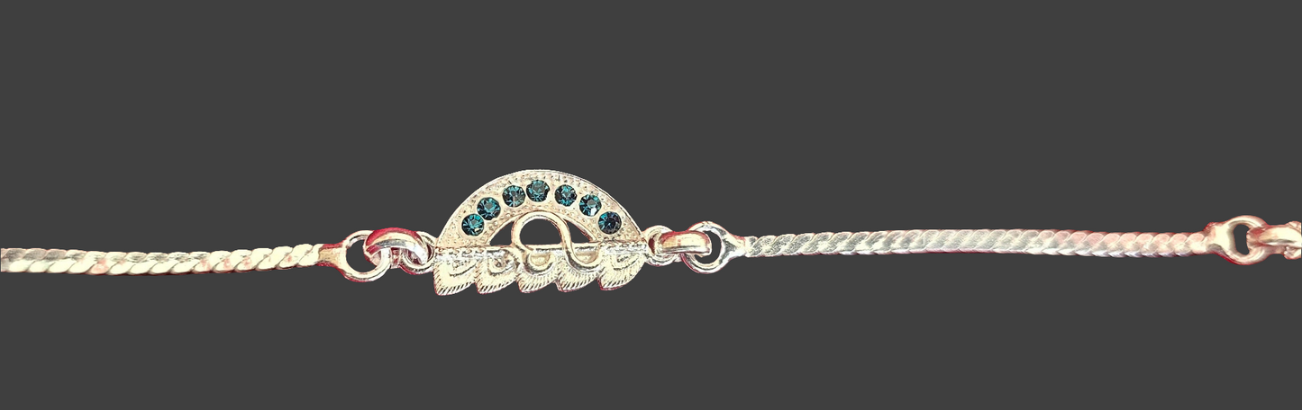 Pure Silver Designer Rakhi Bracelet Raksha Bandhan 2025