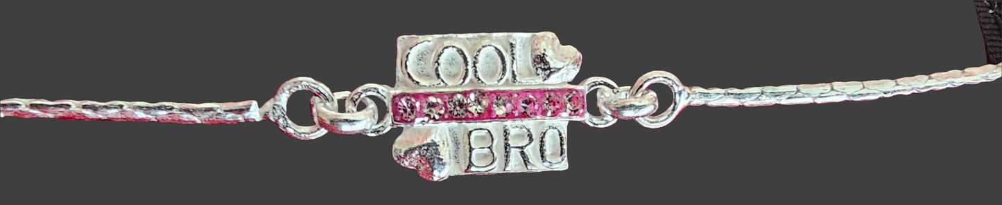 Silver "Cool Bro" Bracelet for the Fun-Loving Bro