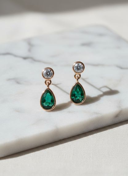 The 'Adora' Teardrop Gemstone Charm Layering Necklace