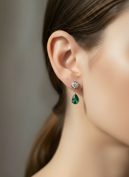 The 'Adora' Teardrop Gemstone Charm Layering Necklace