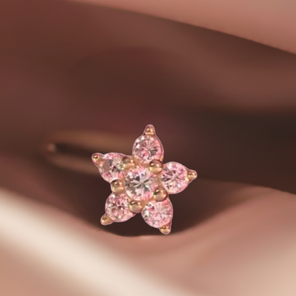 Pure Silver Flower Shape Fancy Ear rings for Girls