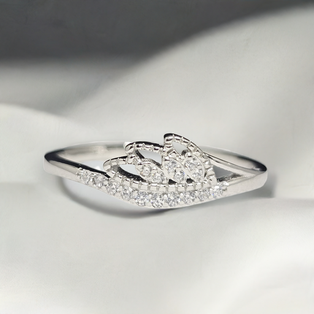 Princess Style  Sterling Silver Crown Ring