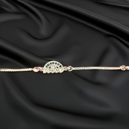 Pure Silver Designer Rakhi Bracelet Raksha Bandhan 2025