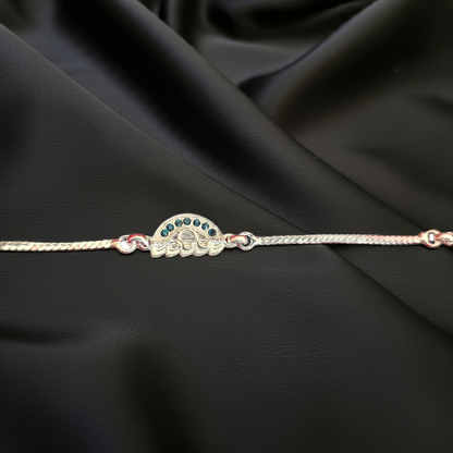 Pure Silver Designer Rakhi Bracelet Raksha Bandhan 2025