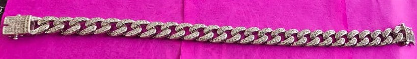 925 Sterling Silver Cuban Link Bracelet for Men