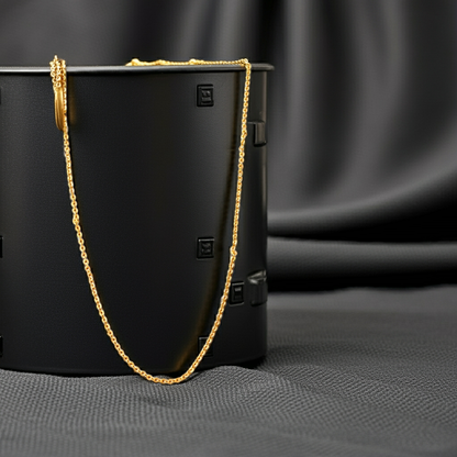 Pure 925 Silver Box Chain with Gold Plating