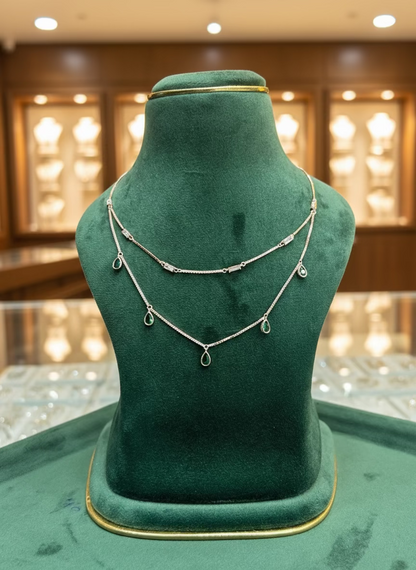 The 'Adora' Teardrop Gemstone Charm Layering Necklace