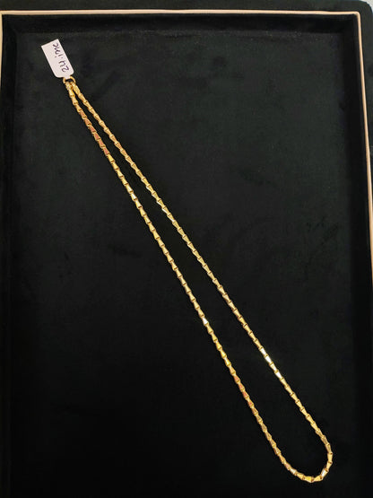 Luxury 92.5 Sterling Silver Gold Coated Diamond-Cut Box Chain