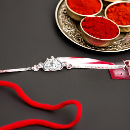 92.5 Pure Silver Divine Rakhi – Sacred Elegance for Raksha Bandhan 2025